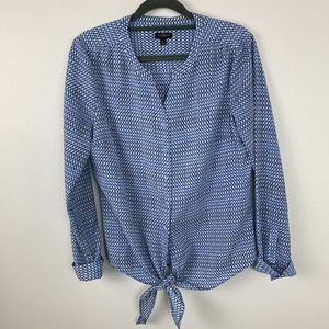 Talbots blouse women's button up the front